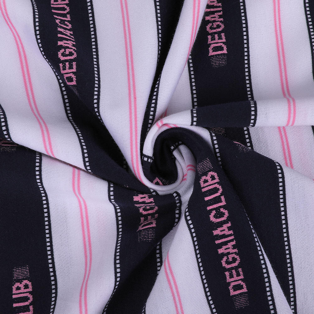jacquard ตัดด้ายแถบความหรูหราเกาะทะเลผ้าฝ้ายถักนิตติ้งผ้าฝ้าย